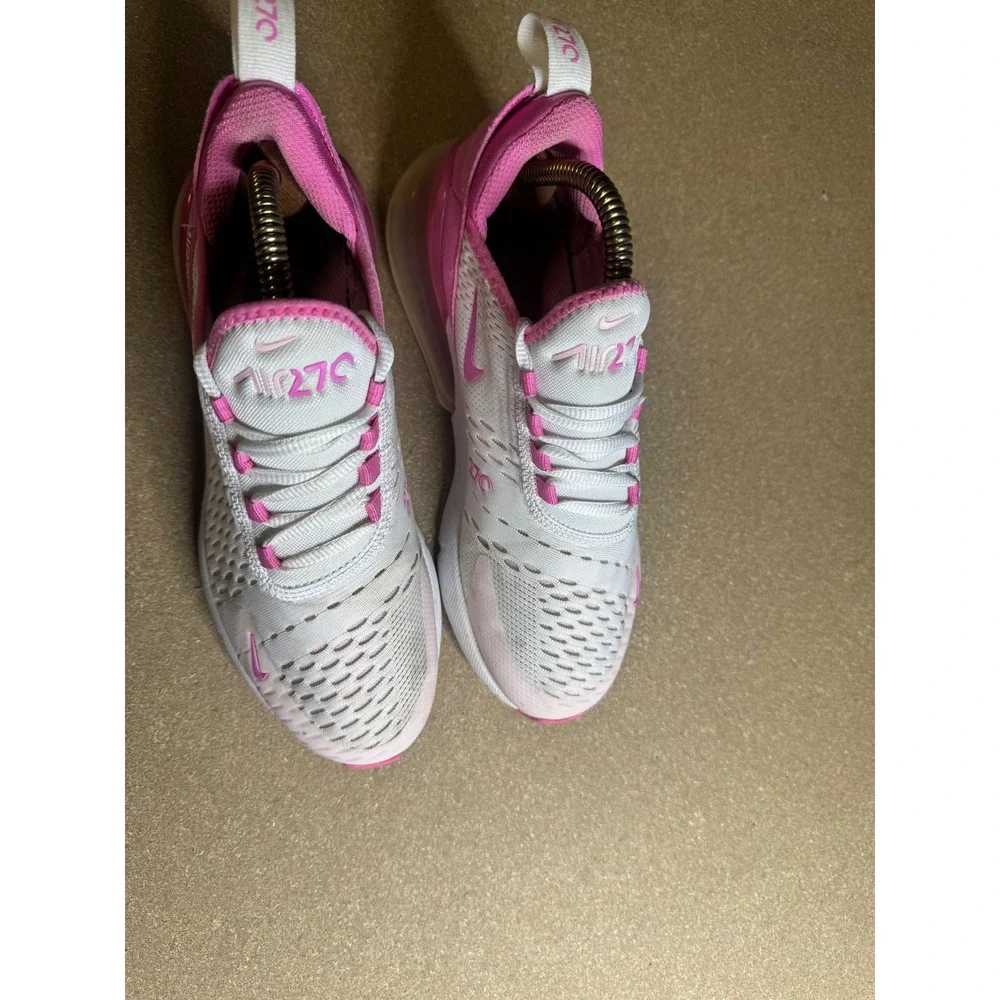 Nike Air Max 270 GS White Pink Running‎ Shoes FZ4116-100 Mens 4.5Y Womens 6